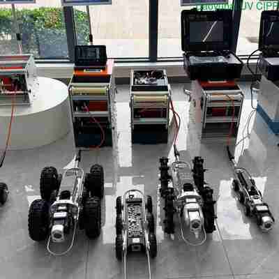 Daoyunai CCTV Pipeline Crawler System with Adjustable Motorized Lift All-Terrain Paddy Wheels and 400m Cable Reach for DN150-DN1500 Pipes